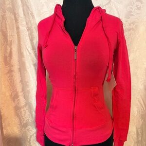 Active USA Vibrant Red Zip-Up Hoodie